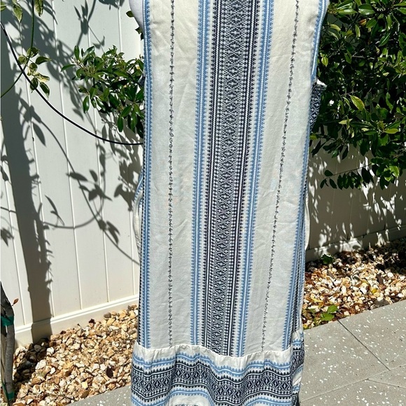 💙🤍”J. Jill” Sleeveless Cotton Dress w/Tiered Hem & Pockets! Size MP💙🤍 - Picture 6 of 12